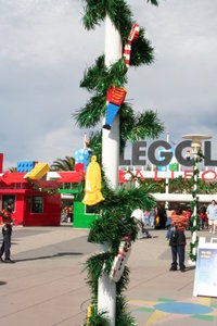 Christmas decoration in Legoland California, USA. Dec. 2005